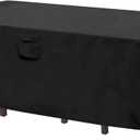 WOMACO Heavy Duty Patio Table Cover, Waterproof Outdoor Furniture Cover (Black, Rectangle - 75" x 57" x 28")