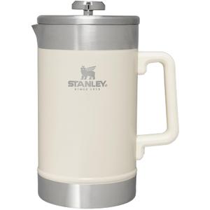 STANLEY Classic Stay-Hot French Press Coffee Maker 48 oz | 5 Minute Brew, 4 Hours Hot | Mesh Filter for Coffee Grounds | Insulated Stainless Steel French Press | BPA-Free | Cream Gloss