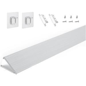 30" Slide-in Range Rear Filler Kit W10113901A, Stove Gap Universal Triangular Filler Strip, Cooktop Trim Kit Between Stove and Backsplash for Whirlpool & Most Brand, Durable Aluminum, Silver
