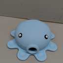 Bathroom Bathtub Overflow Drain Cover- Silicone Bath Tub Drain Cover, Tub Overflow Drain Stopper with Suction Cups, Adds Inches of Water for Deeper Bath, Cute Bathroom Accessories, Baby Blue