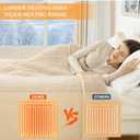 Electric Blanket Twin 62"X84"- Soft Double Sided Sherpa Heated Blanket Twin with 5 Heatings Levels & 10 hrs Auto Shut Off, Fast Heating & ETL Certified, Gift for Women(Beige)
