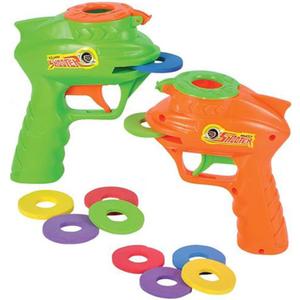 ArtCreativity Foam Disc Launcher, Set of 2 Disk Shooter Toy Guns with 1 Gun and 5 Flying Disks Each, Outdoor Games and Activities for Summer, Backyard, and Picnic Fun, Best Gift Idea
