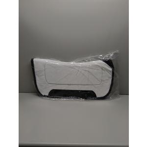equi- tech Square Contour Trail Pad with Breathable Non-Slip Tacky Too Bottom - Durable Shock-Absorbing Stain & UV Resistant Horse Saddle Pad with Spine Relief Channel - 30" L x 30" D, White Microsuede
