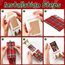 Berlune Christmas Scarf with Fringe Bulk Winter Soft Scarves for Women Men with Xmas Gift Boxes for Christmas Winter Party (Plaid)