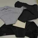 Hanes Women's Comfort, Bikini, Super Leaks Post-partum & Period Underwear, 3-Pack (Large, Black/Concrete Heather/Black)