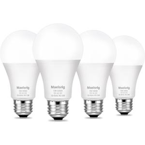 LED 12V Light Bulb, 100W Equivalent, Daylight White 5000K, 13W 1200 Lumens, 12 Volt AC/DC, Non-Dimmable E26 Base, Low Voltage Light Bulbs for Boat, RV, Shed, Off Grid Cabin, and Solar Power, 4-Pack