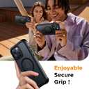 2 x Red2Fire Magnetic for iPhone 15 Pro Max Case, [Compatible with MagSafe][Military Grade Drop Protection][Heavy Duty Shockproof] Non-Slip Translucent Matte Bumper Phone Case for iPhone 15 Pro Max 6.7" (Black)