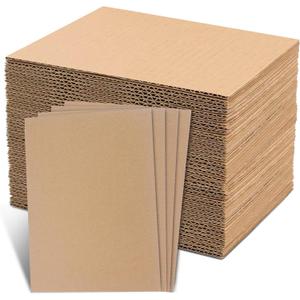 105 Pack Corrugated Cardboard Sheets (11 x 8.5 Inch) - Thick/Thin Sheets for Mailers, Fabric Organizer Boards, Box Dividers, Crafts - Cardboard Paper Inserts (Brown)