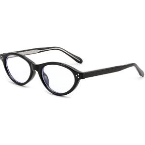 FEISEDY Oval Cat Eye Blue Light Blocking Glasses Women, Retro Small Computer Gaming Eyewear 90s Glasses Frame B0395