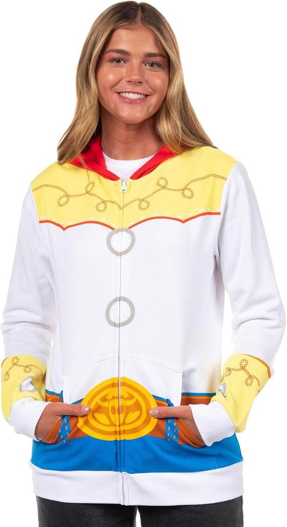 Disney Toy Story Women's I Am Jessie Junior's Cosplay Costume Zip Up Hoodie (S)