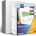 Performore 200-Pack Heavy Duty Sheet Protectors, 8.5x11, archival-Safe, high Clarity, Ink-Resistant, 3-Hole Punched—Perfect for organizing and Protecting documents.