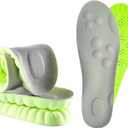 3D Sneaker Insoles Cloud Sole with Excellent Shock Absorption and Cushioning for Men and Women Comfortable Feet Relief Insoles (Grey, Men US 7.5-10 Women US 8-11 2Pair)