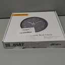 jomparis Wall Clock 12 Inch Non-Ticking Silent Battery Operated Round Wall Clock Modern Elegant Simple Style Clock for Home Office Kitchen Bedroom Living Room (Gray)