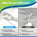 MARINE SYSTEM Galvanized Boat Folding Square Anchor Kit with 3/8 inch x 150 FT Rope and Shackle 13lb, 19lb, or 25 lb