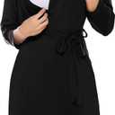 SWOMOG Women's Maternity Nursing Robe Pregnancy Breastfeeding Bathrobes 3 in 1 Labor Delivery Nightgowns