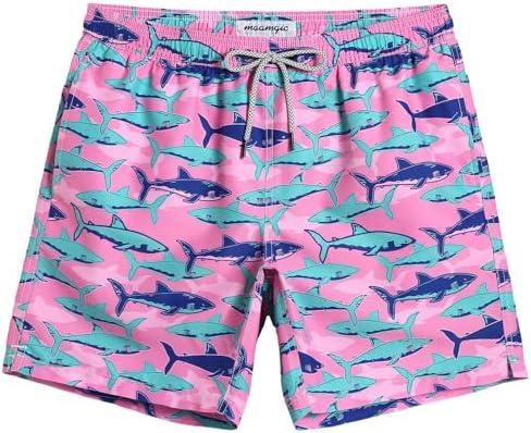 maamgic Mens Slim Fit Swim Shorts Swim Trunks 7 inch Quick Dry Mens Bathing Suits with Mesh Lining, size -M