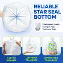 PLASTIC PRINCE 5-Gallon Compostable Trash Bags Biodegradable Trash Bags, 19.5" x 23" 0.7 Mil Can Liners 12 Rolls of 25/Roll, 300/Case