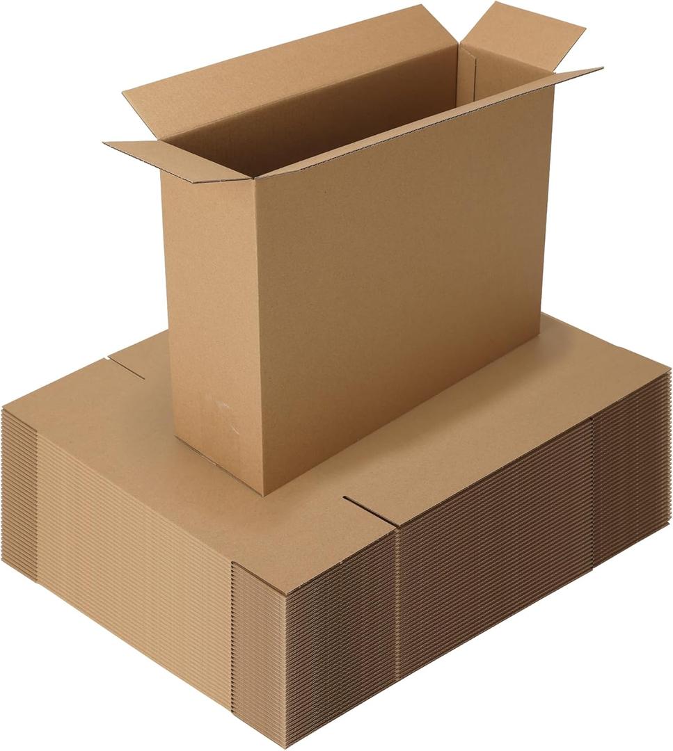 CRUGLA 40 Packs 12x9x4 Shipping Boxes for Small Business, Corrugated Cardboard Boxes Bulk for Shipping Packing Mailing (Brown)