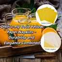 Ottin 100 Pcs Yellow Paper Dinner Napkins 6.5'' Disposable Luncheon Napkins for Birthday Wedding Party Everyday Used Engagement Retirement Bridal Shower