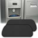 Cuttable Refrigerator Drip Catcher for Fridge Water Dispenser, Absorbent Drip Tray, Absorbent Pad for Refrigerator Drip, Refrigerator Accessories for Whirlpool, GE, Samsung (Rectangular - 2pcs) (Black)