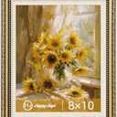 HappyHapi 8x10 Picture Frame Gold, Vintage Picture Frames for Wall or Tabletop Display, Antique Photo Frame for Wall DécorRetro Home Decor, 1 Pack