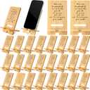 Ripeng 24 Pcs Employee Appreciation Gifts Bulk Bamboo Phone Stand for Desk Office Worker Thank You Gift for Administrative Team Coworkers Staff Graduation Nurse Teacher Week (Vintage Work Pride)