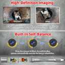 Sanyipace Self-Leveling Sewer Camera 165FT, Drain Plumbing Camera with 512Hz Pipe Locator, Feet Meter Counter, for Plumbers Homeowner Home Inspectors Construction Maintenance Worker