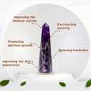 Jet International Amethyst Obelisk Tower  Natural Crystal Healing Stone for Energy, Meditation & Chakra Balancing  Spiritual Home Decor & Gift  Polished Purple Quartz Point (3 inch)