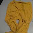 Faleave Women's Cotton Linen Summer Palazzo Pants Flowy Wide Leg Beach Trousers with Pockets (Yellow, S)