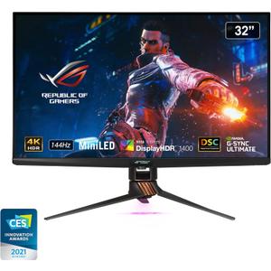 ASUS ROG Swift 32 4K HDR 144Hz DSC Gaming Monitor (PG32UQX) - UHD (3840 x 2160), Mini-LED IPS, G-SYNC Ultimate, Local dimming, Quantum Dot Technology, DisplayHDR 1400, Eye Care, DisplayPort, HDMI