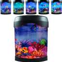Toycol Fake Fish Lamp, Mini Aquarium Light with 6-Color Changing, 5 Fake Fish Table Lamp, Aesthetic & Safety & Humanization, Decor for Home Office Party, Great Gifts for Kids and Adults