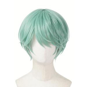 Anime Cosplay Wigs Light Green Short Wigs for Halloween Party Costume Wig