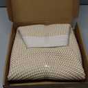 CHEERHOME PETS Cat Bed Basket with Cushion, Cute Pet Bed for Indoor Cats Couch, Kitten Bed for Medium and Large Cat, All Season Universal (White)