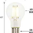Westinghouse 5258020 6.5 Watt (60 Watt Equivalent) A19 Dimmable Clear Filament LED Light Bulb, Medium Base, 6 Pack
