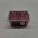 Oggi Berry Container for Fridge - Double Colander Basket - Ideal Berry Containers for Fridge, Includes Berry Colander Insert (8.75" x 6.75" x 3.75"), Red