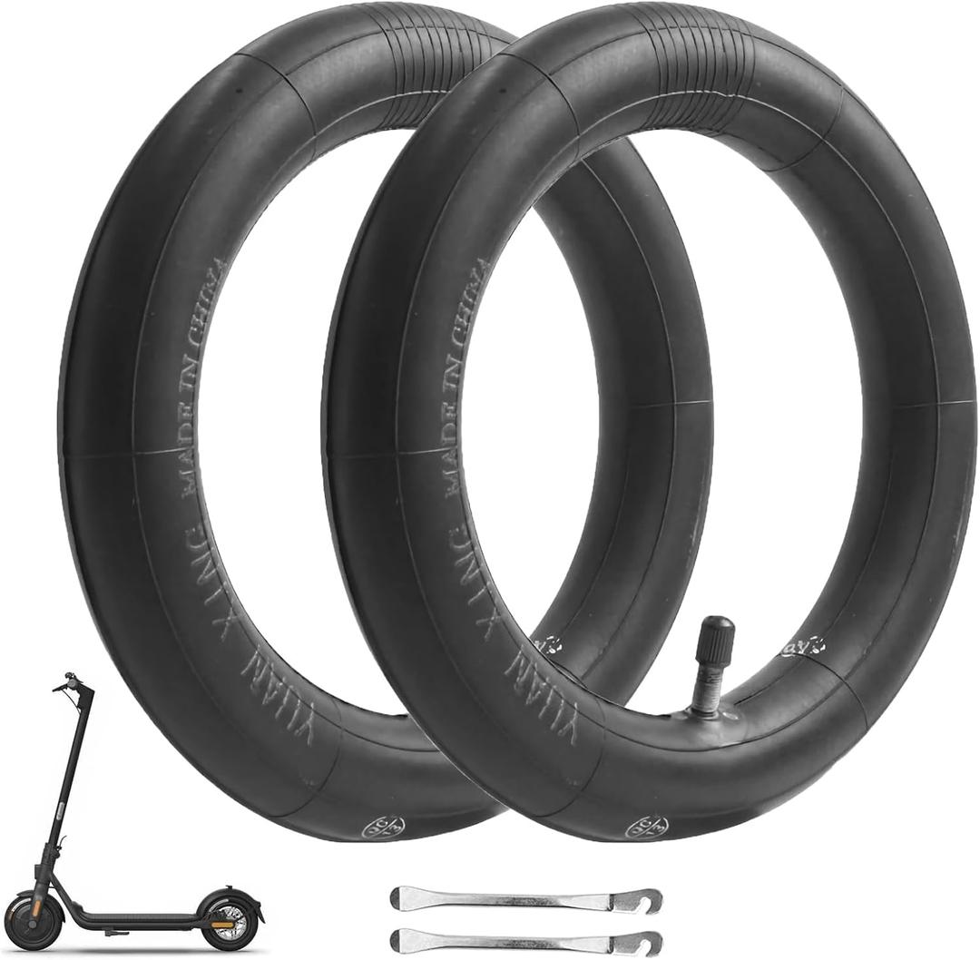 MIMIRACLE 10 x 2.125 Inner Tube Replacement 2-Pack Compatible with Segway Ninebot F Series Electric Scooters - Fits F20, F25, F30, F40