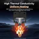 Official Creality K1/K1 Max/K1C Hotend Upgrades Kit, Unicorn K1 Series Ceramic Heating Block, 3D Printers Hotend Integrated Quick-Swap Nozzle, 300C High Temperature, 600mm/s (Terminal Without Buckle)