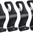 2 x 4 Pack Car Back Seat Headrest Hook Hanger for Purse Grocery Bag Handbag Hat, Purse Hook for Car with Clip