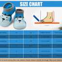 Baby Shoes Boys Girls First Walking Shoes Non Slip Soft Sole Sneakers Toddler Infant Babygirl Sock Shoes (Blue)