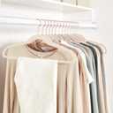 Amazon Basics Space Saving Slim Velvet Non-Slip Suit Clothes Hangers, Sturdy Construction, Closet Organizer, Pack of 50, Blush Pink/Rose Gold