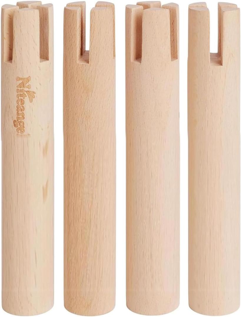 Niteangel Set of Beech Stilts for Elevating & Safely Setting Niteangel Multi-Chamber Series Maze House (Set of 4 Stilts (5.9'' H))