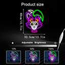 Anime Cartoon Glamrock Roxanne Wolf Neon Signs for Wall Decor,USB Dimmable Cartoon Game Neon Light for Bedroom Gaming Room Man Cave Bar Birthday Gifts(12.7 * 15.7in) (Purple)