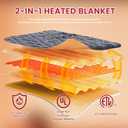 JKMAX Heated Electric Blanket Queen Size-84"x90" Heating Blanket with 10 Heating Levels & 5 Time Settings Over-Heat Protection,Winter Warmer for Adults with ETL CertificationGrey