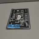 Please Leave Packages Here Metal Sign, Package Delivery Decor, Indoor/Outdoor Use for Front Door, Business, 12x8 Inches Aluminum