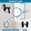 Drain Snake Auger 33 Feet, Professional Sink Snake Plumbing Snake Drain with Gloves Drill Attachment and Storage Bag, Heavy Duty Toilet Snake Auger for Bathroom Kitchen Tub Shower Drain Clog Remover