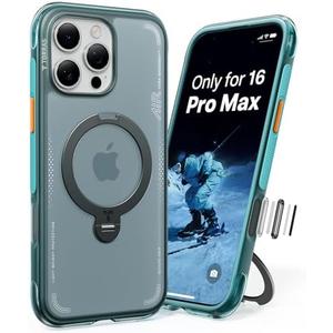 TORRAS Ostand Q3 Air for iPhone 16 Pro Max Case with 360 Magnetic Stand, Fit for MagSafe, Military Grade Drop Tested, Camera Control Button, Shockproof Phone Case for iPhone 16 Pro Max 6.9", Blue