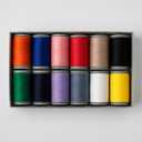 Colorful Serger Sewing Thread - 12 Cones Threads of 500 Yards Each Spool | Sewing Clips Quilting Materials Sewing Machines for Beginners and Heavy-Duty Sewing Machine Threads (12 Color)