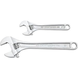 CRAFTSMAN All Steel Adjustable Wrench Set, 2 Piece (CMMT12006)