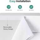 HOMEIDEAS Pure White French Door Curtain, Privacy Blackout Door Curtains, 26 X 80 Inch Shades for Glass Window, Thermal Insulated Covering Tie Up Shade for Bedroom, 1 Panel