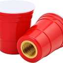 Tire Valve Stem Caps | Tire Caps Red | Durable Construction - Set of 2 Universal Tire Caps - Stylish and Protective Valve Stem Covers for Cars, Bikes, & More | Eco Friendly BPA & Phthalates Free